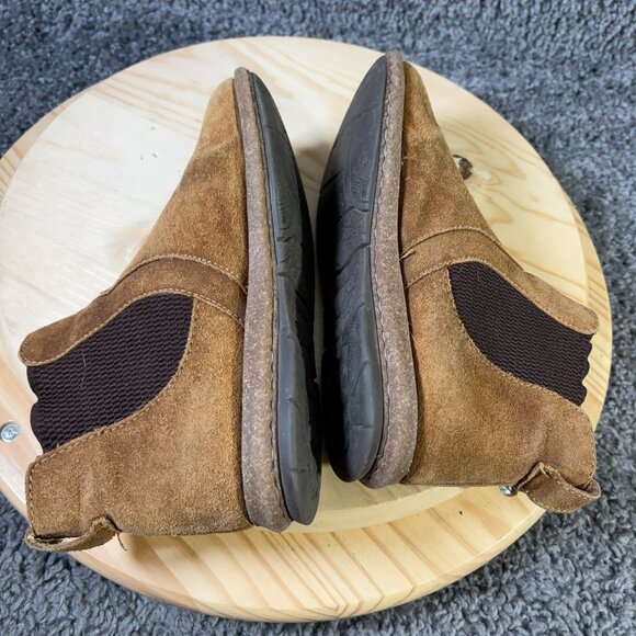 Born Faline Chelsea Boots Womens Size 7 Suede Brown Ankle Bootie Handmade Mexico - Picture 5 of 8